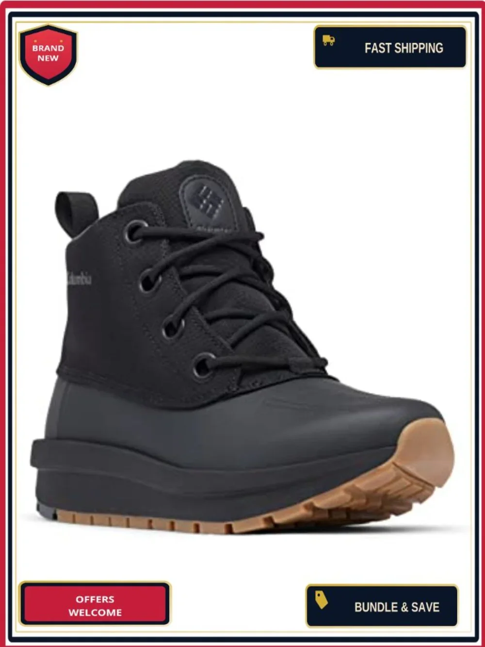 Columbia Moritza Shield Women's Mid-Top Lace-Up Snow Boots Leather OMNI-GRIP